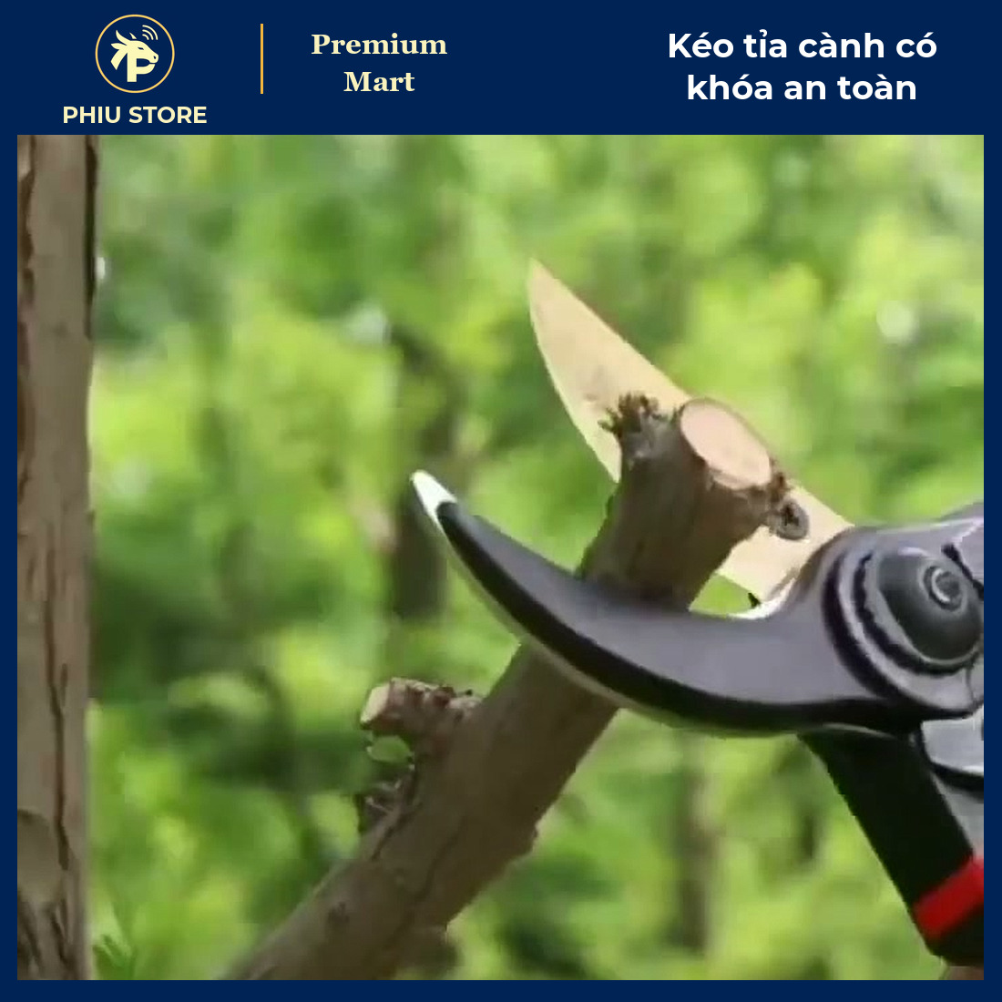 Kéo Cắt Tỉa Cành Kèm Găng Tay Và Cưa Gỗ Nhỏ, Có Khóa An Toàn, Lưỡi Thép SK5 - Chọn Kéo Lẻ Hoặc Bộ - PHIU STORE_thumbnail_5