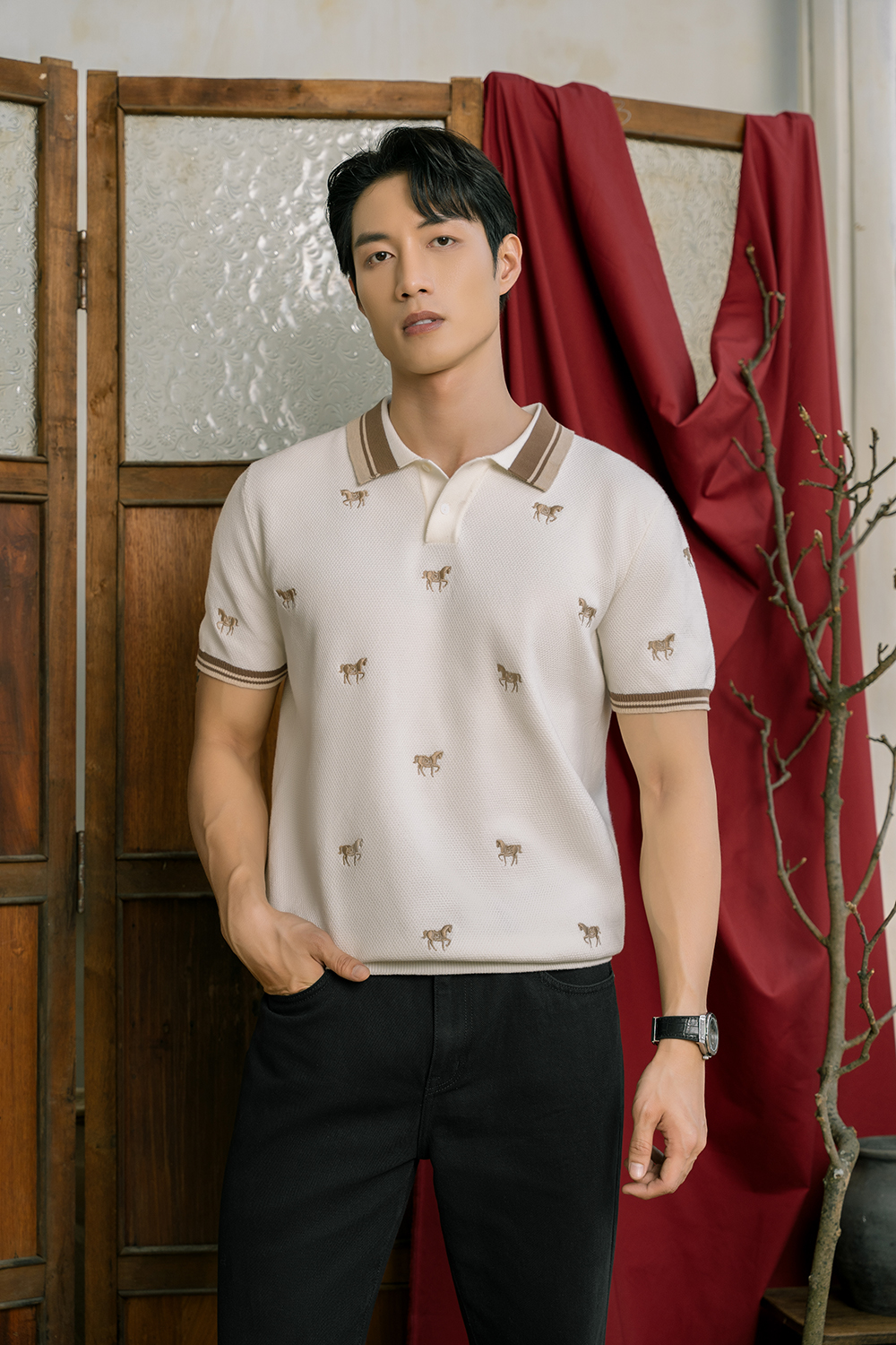 Áo Polo Dệt Kim By Cotton SS2 Thêu Ngựa_thumbnail_6