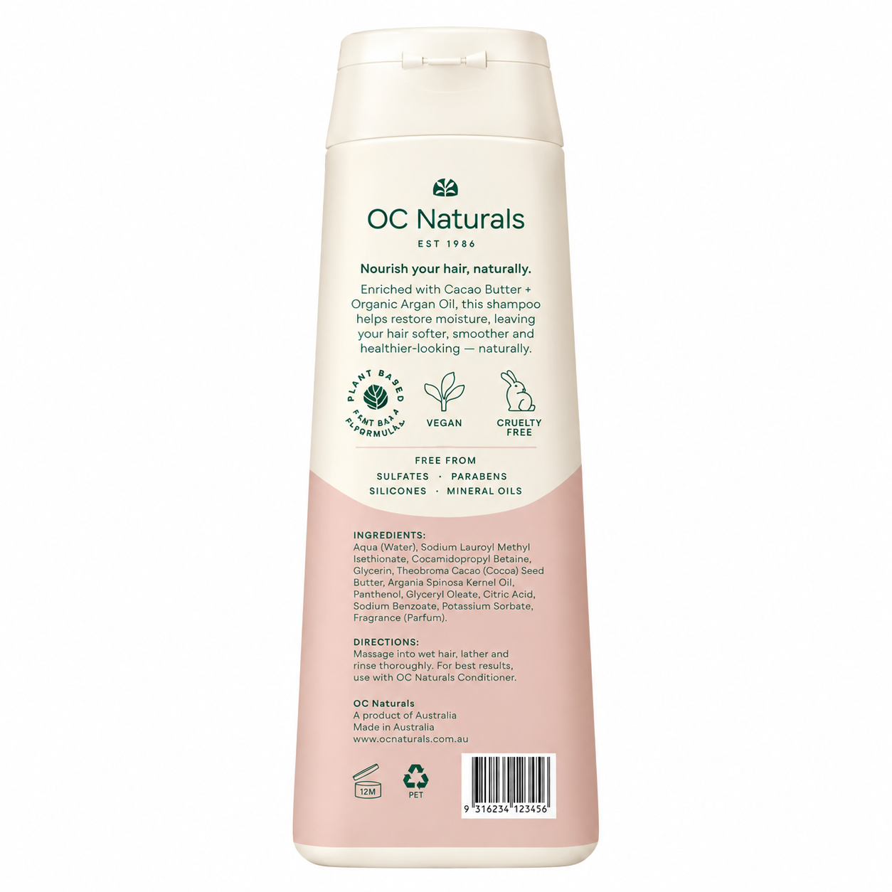 Dầu gội OC Naturals dưỡng tóc chuyên sâu 400ml
