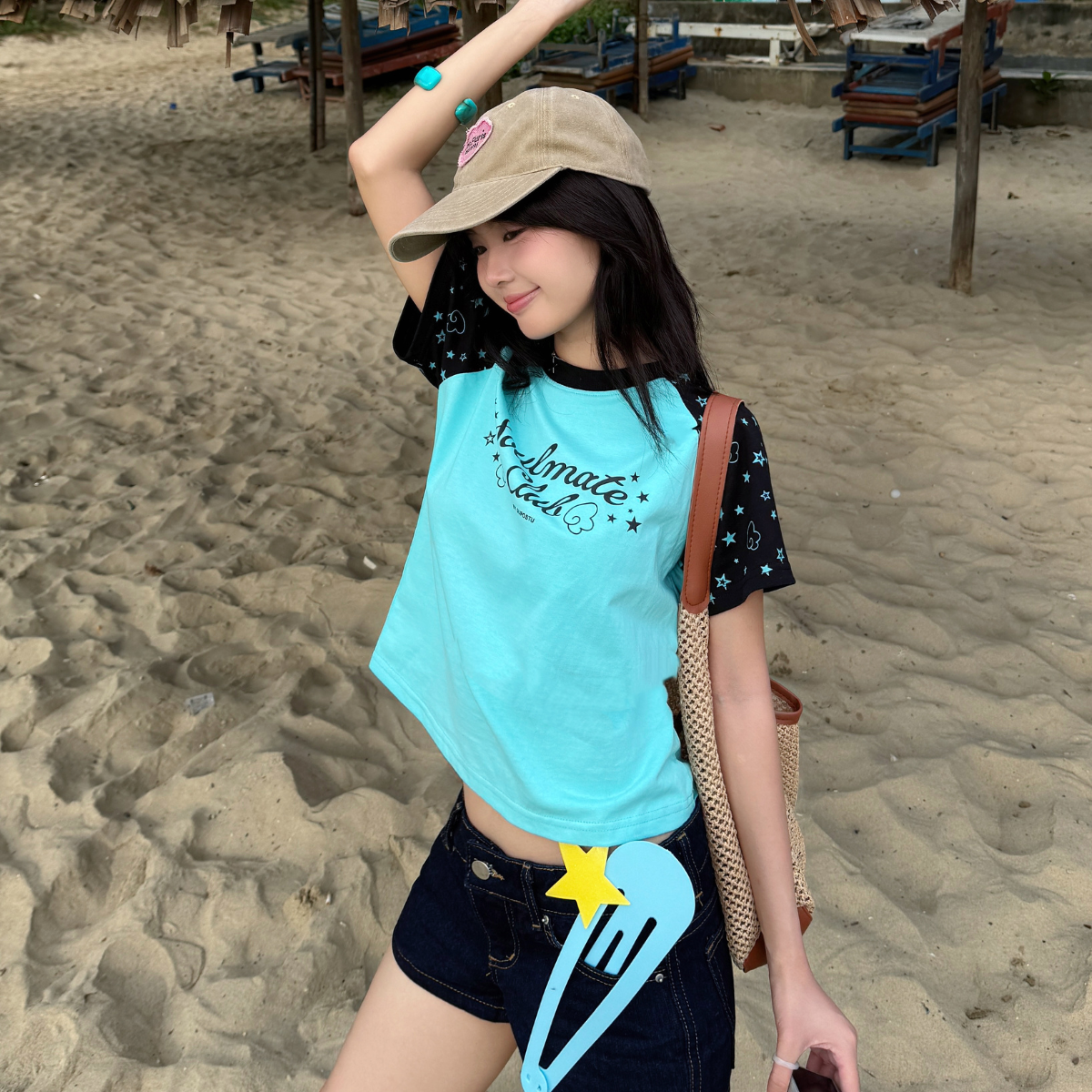 Áo 𝘽𝙖𝙗𝙮𝙩𝙚𝙚 𝙍𝙖𝙜𝙡𝙖𝙣 𝙂𝙐𝙋𝙊 𝙎𝙩𝙖𝙧𝙡𝙞𝙜𝙝𝙩 Tay Raglan In Hiệu Ứng Phối Màu Năng Động Local Brand - BBT03