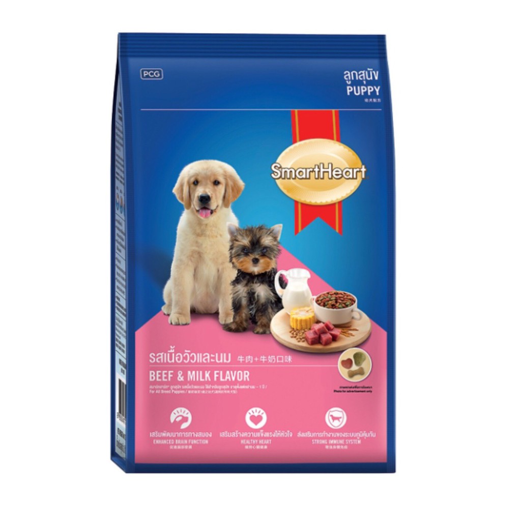 Thức Ăn Hạt Smartheart Puppy Chó Con Vị Bò Sữa