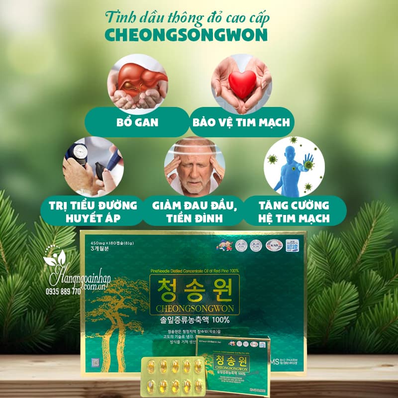 Tinh dầu thông đỏ Cheongsongwon 180 Viên_thumbnail_2