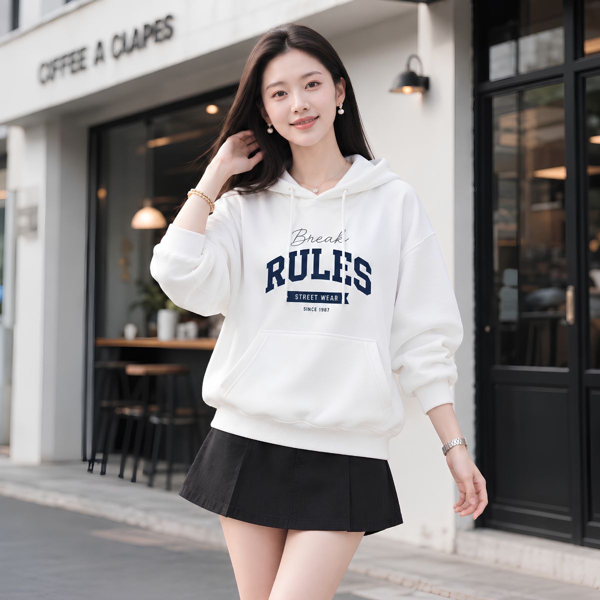 Áo nỉ hoodie nữ nhiều hình chất liệu nỉ da cá nhiều hình dễ mặc -  Loza NM001 NM001
