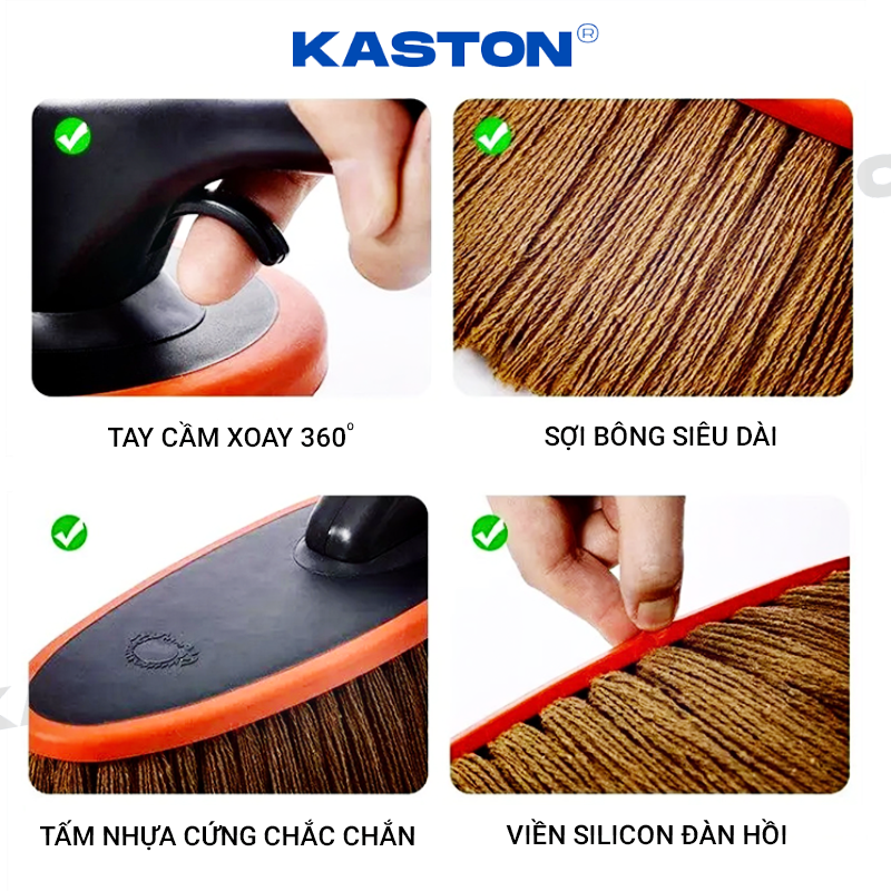 Chổi lau bụi ô tô Kaston xoay 360° - sợi bông phủ sáp kèm hộp đựng - chổi lau xe cao cấp_thumbnail_5