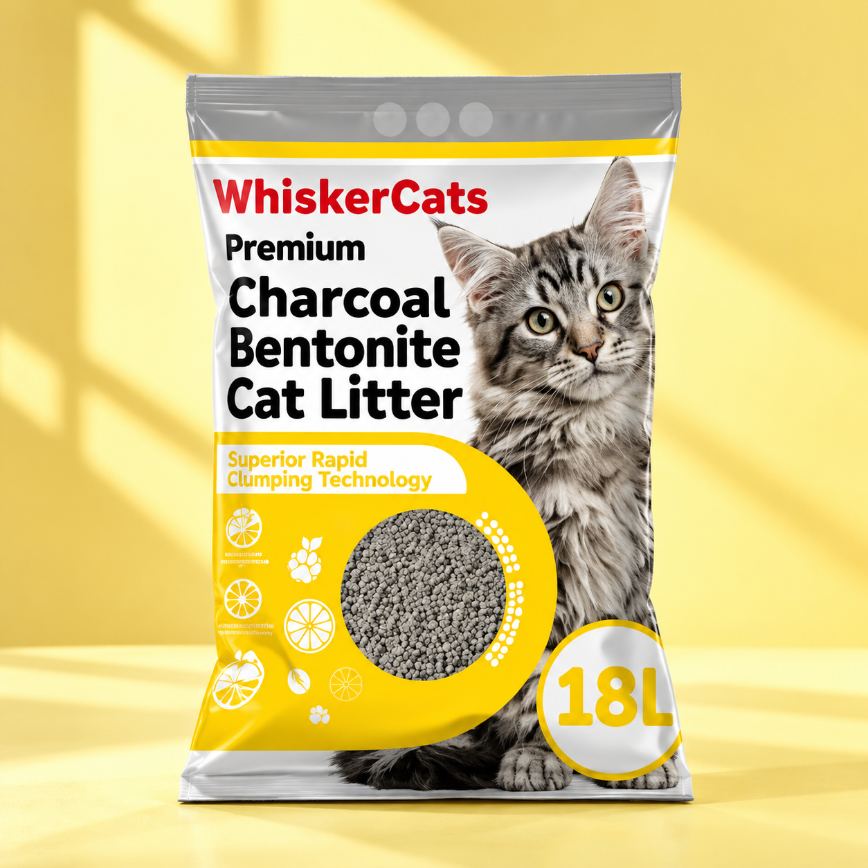 Cát đất sét than hoạt tính WhiskerCats cho mèo 9L/4kg_thumbnail_0