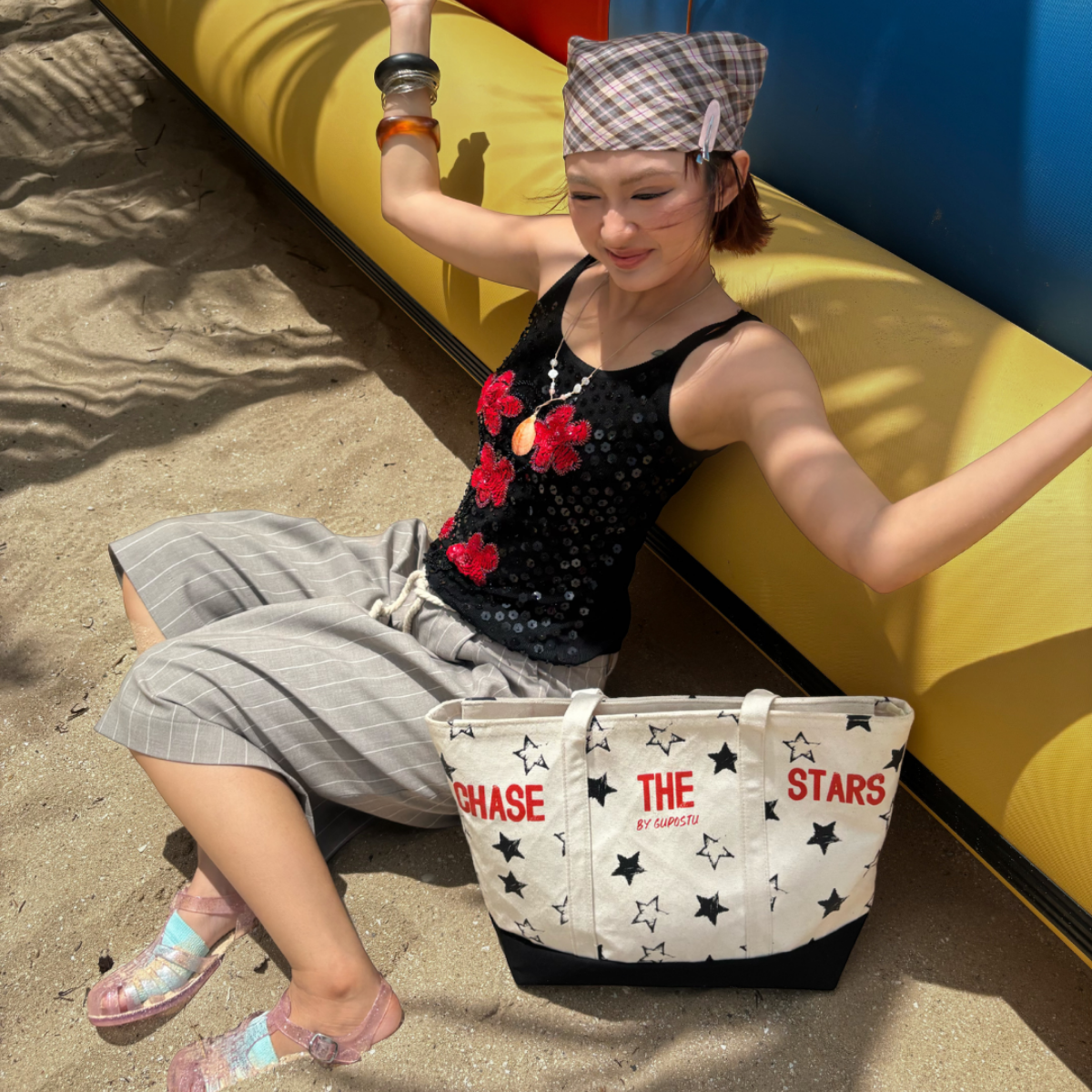 Túi Tote Canvas GUPO Starlight Tote Form Cứng Có Khoá Kéo - TNS01_thumbnail_5