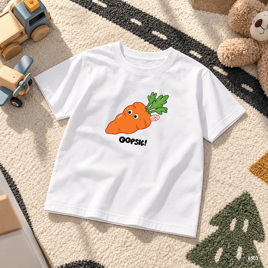 Áo thun trẻ em Kado cổ tròn in hình cà rốt hoạt hình dễ thương vui nhộn cho bé trai bé gái 4603_thumbnail_6