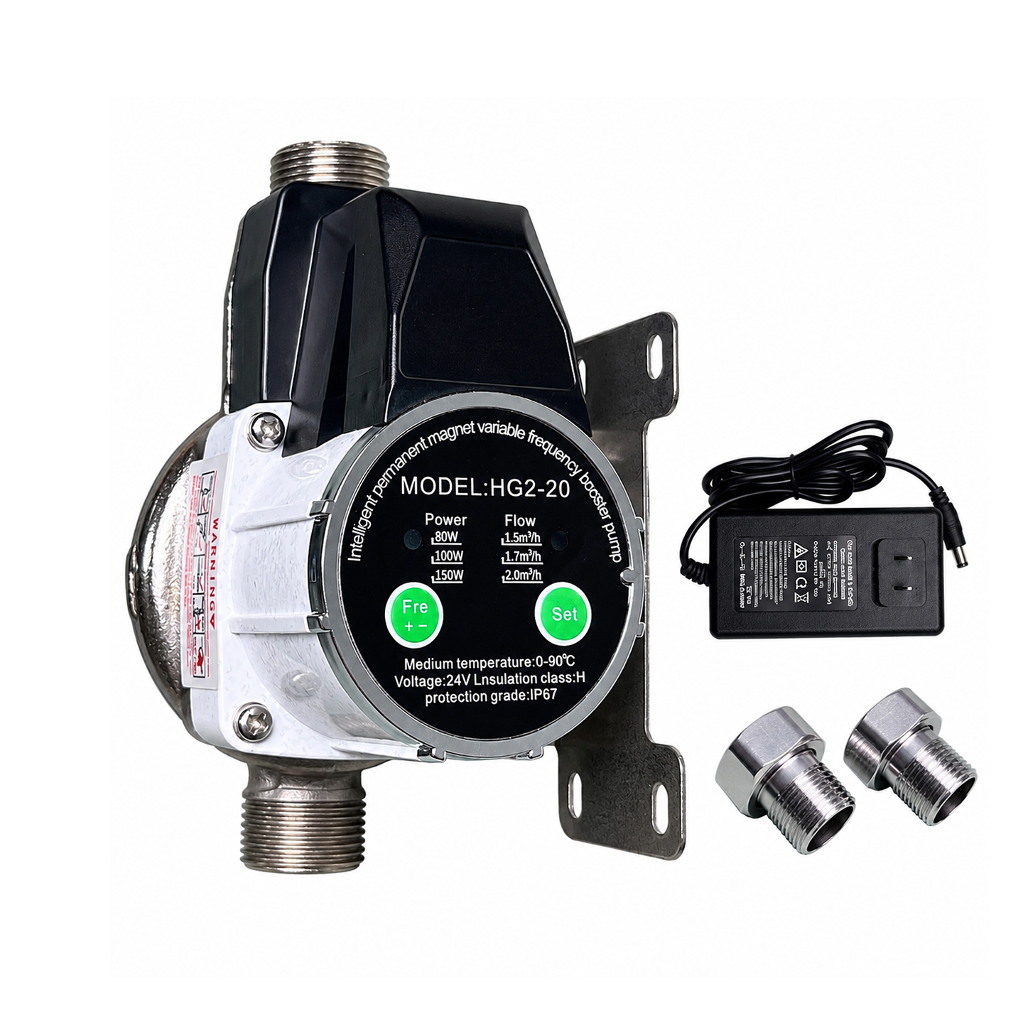 Bơm tăng áp 24V 100W,150W, cảm biến thông minh tự động đóng ngắt, động cơ lõi đồng