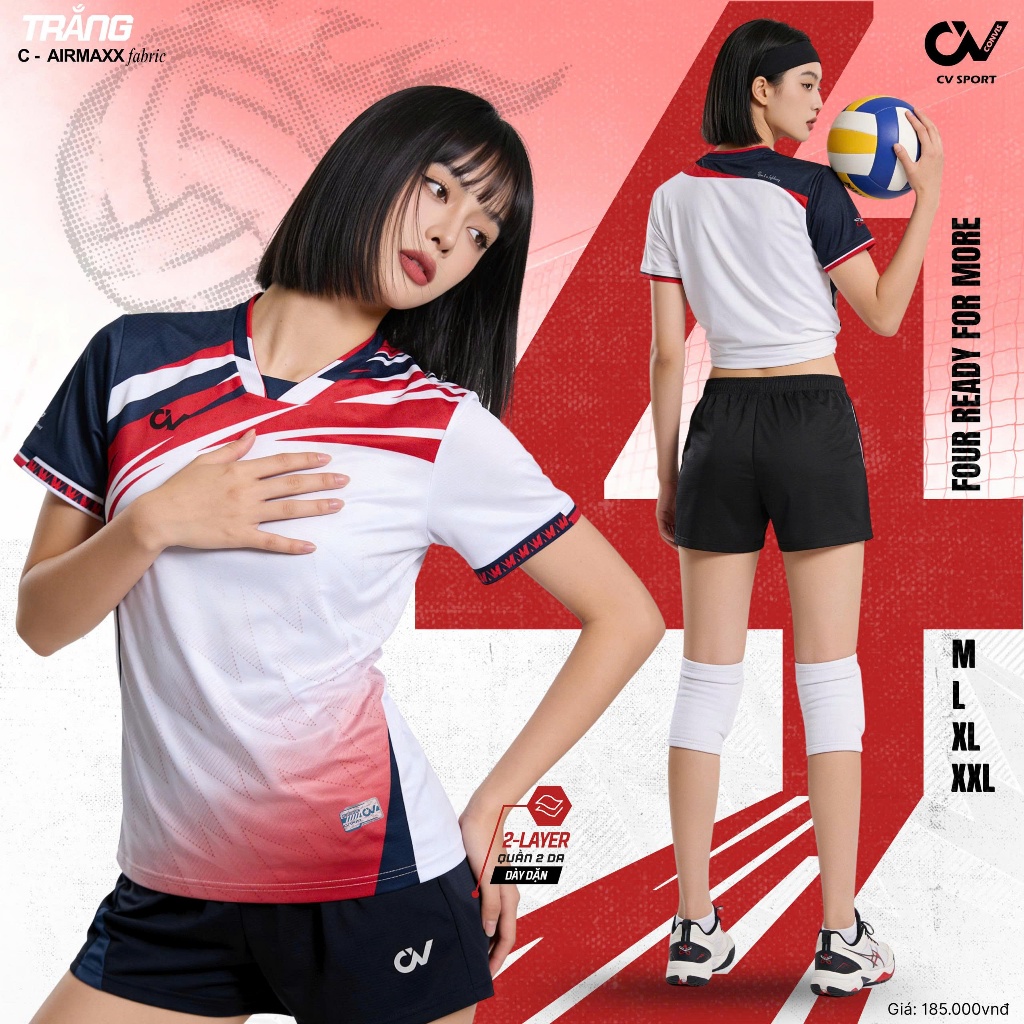 BST Quần Áo Bóng Chuyền CV CV04 Thun Mè C-Airmaxx Thoáng Khí Thể Thao Đương Đại_thumbnail_1