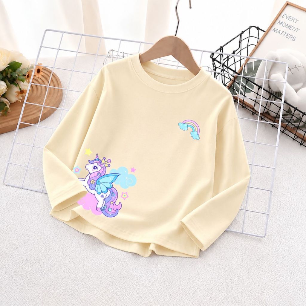Áo thun dài tay bé gái hình Ngựa Pony dễ thương - Loza Kids  KT3732_thumbnail_8