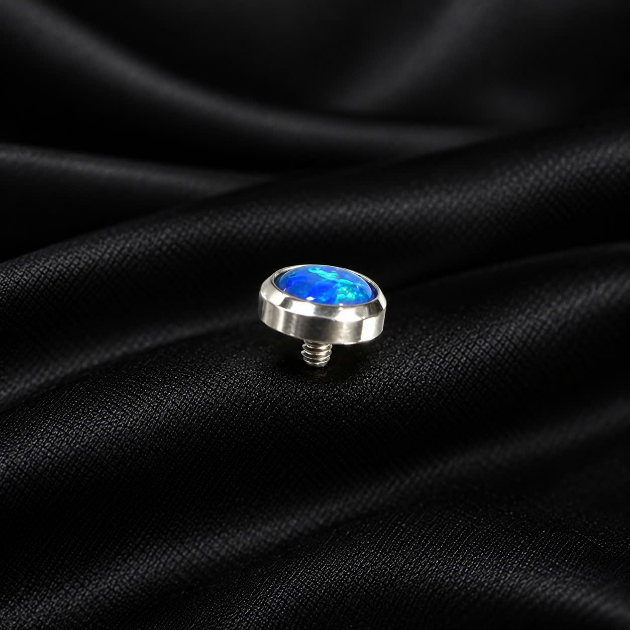 Charm cấy thép y tế opal xanh size 5 thân 1.6_thumbnail_3