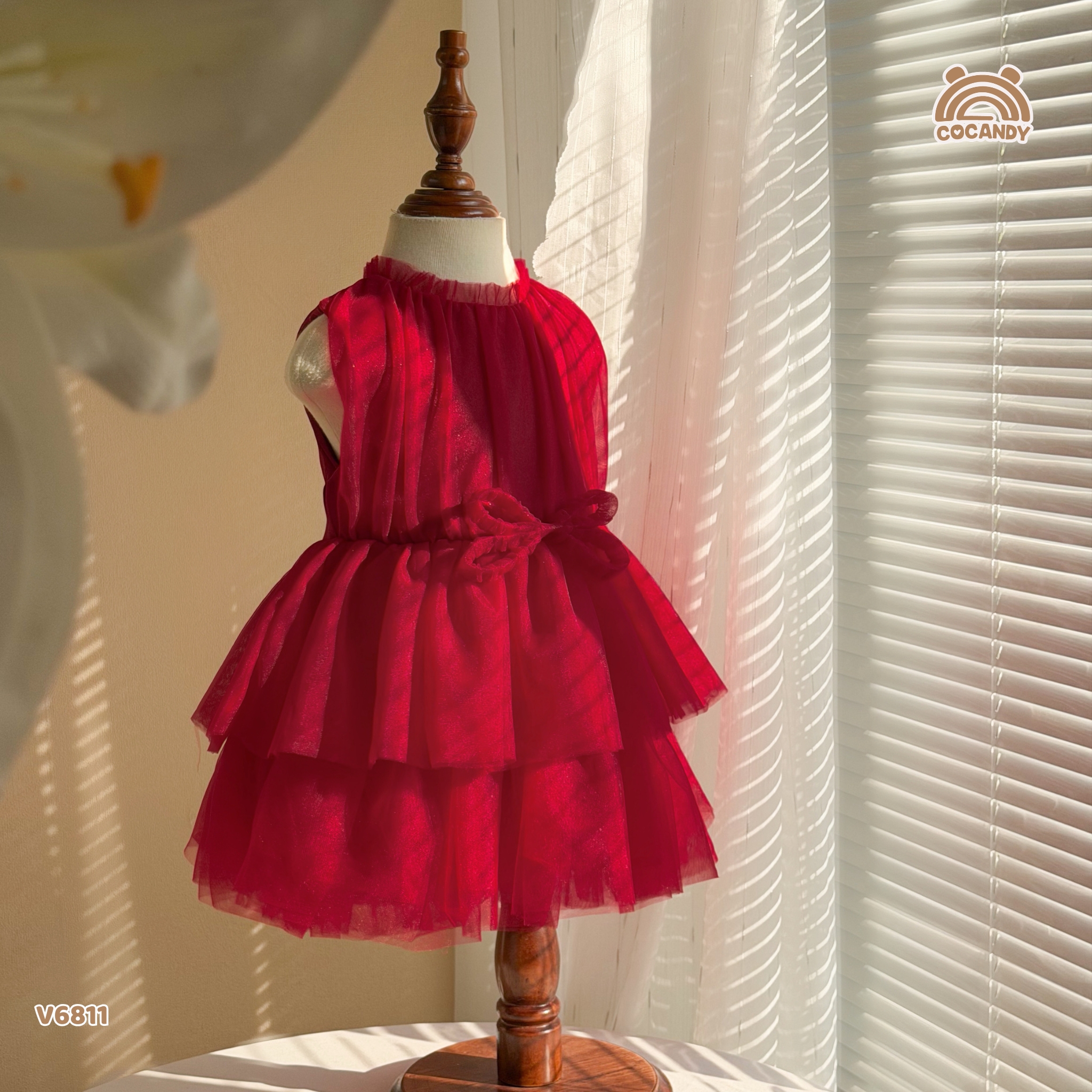 Váy cộc ĐỎ Cherry Bow_thumbnail_1