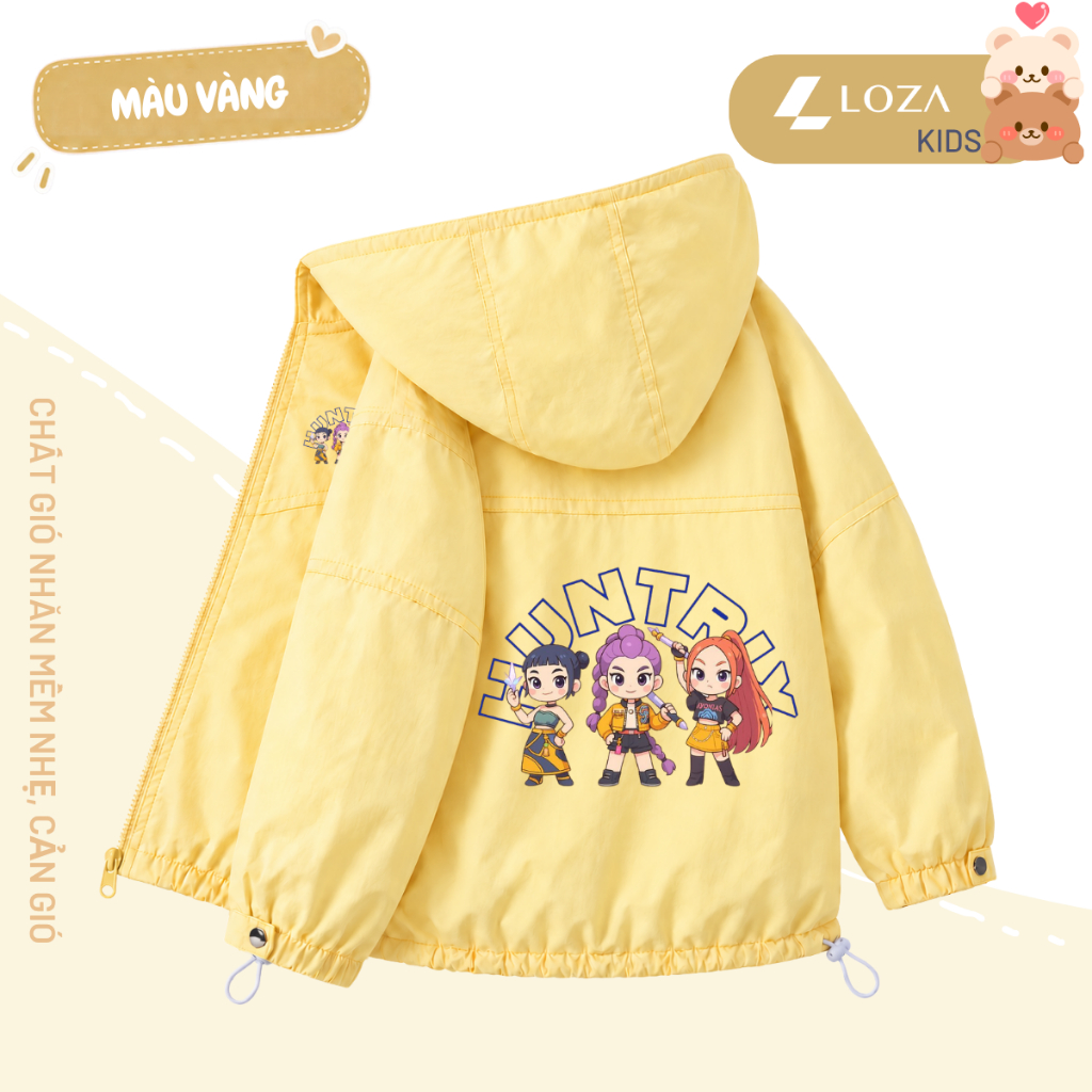 Áo gió bé gái in hình các cô gái nhóm Huntrix - Loza Kids  AJ006_thumbnail_5
