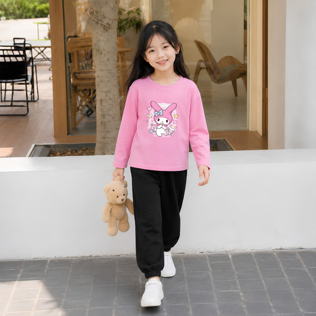Set bộ Thu - Đông chất liệu cotton bé gái hình Medoly đáng yêu - Loza BW723_thumbnail_4