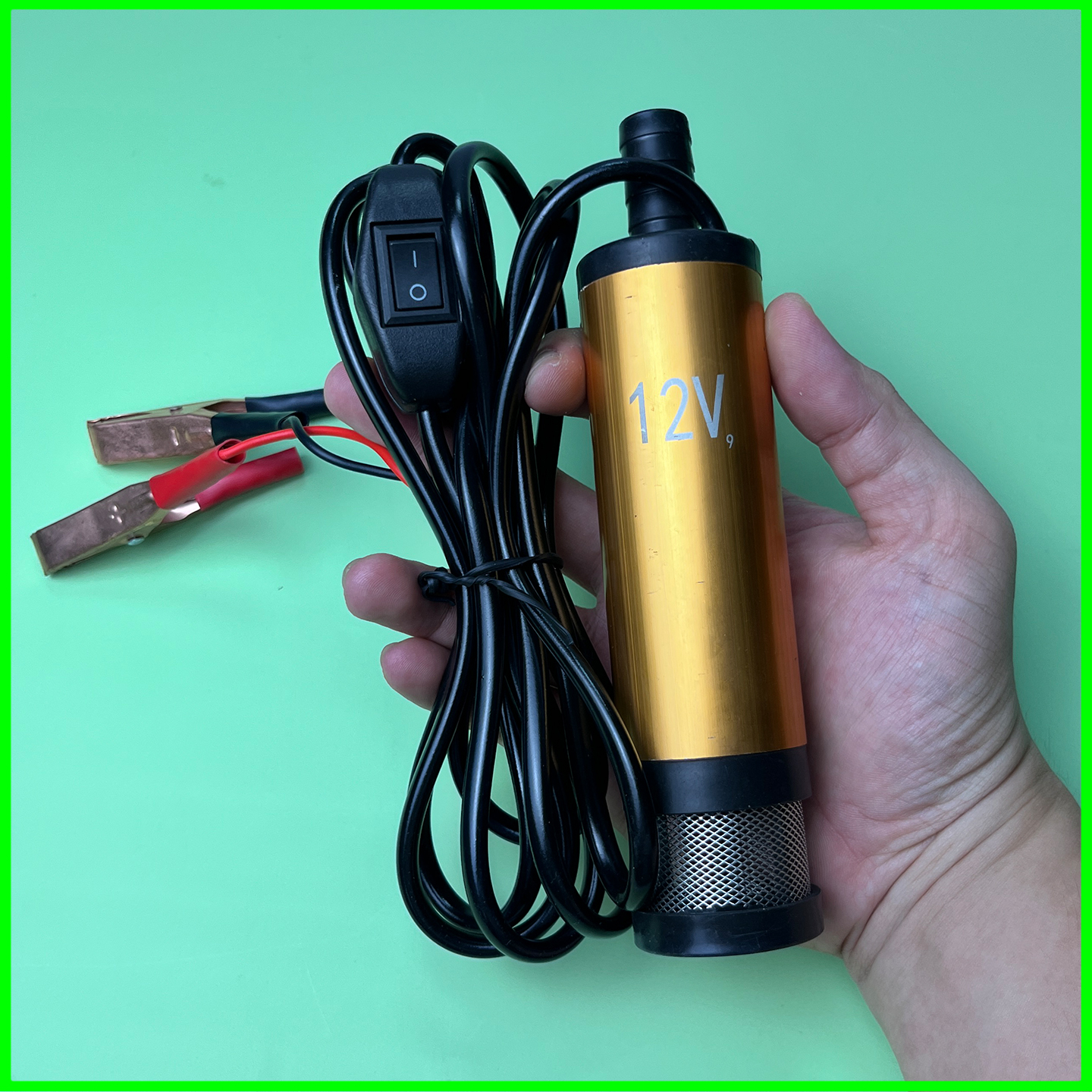 Máy bơm Mini 12,24V , bơm chìm hút dầu nhớt, nước, rượu, motor lõi đồng, lưu lượng 30 lít/phút_thumbnail_3