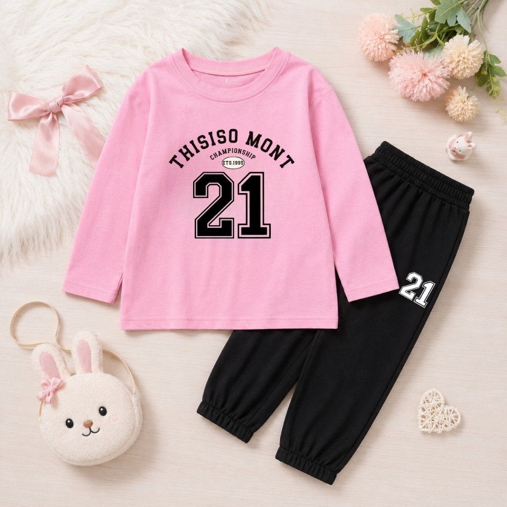 Set bộ Thu - Đông chất liệu cotton cho bé trai, bé gái in số 21 - Loza BW740