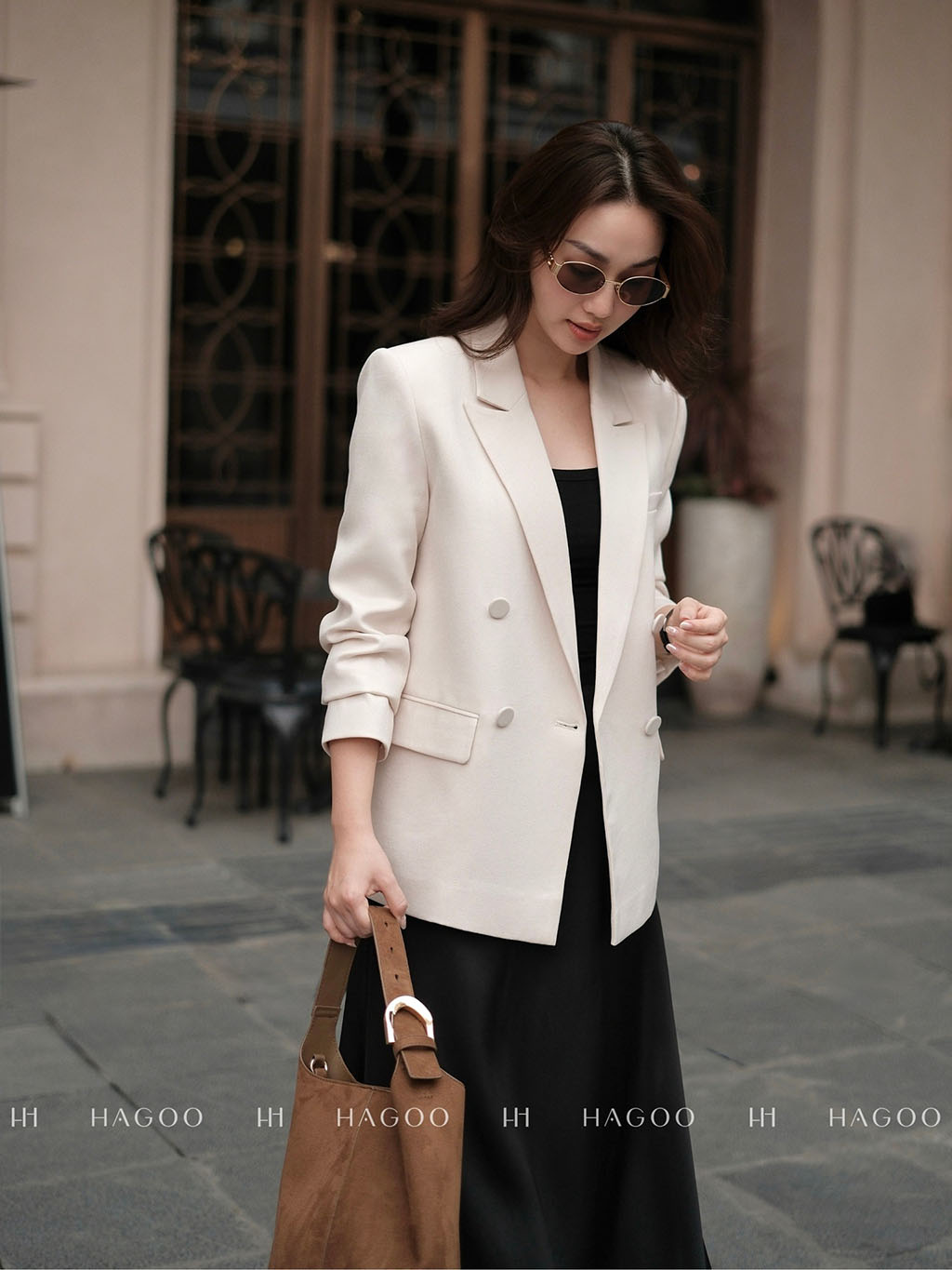 Blazer suông hai hàng khuy HAGOO_thumbnail_15