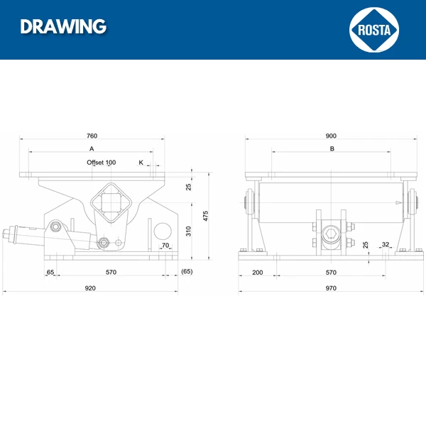 Chân đế động cơ ROSTA MB 100X750_thumbnail_2