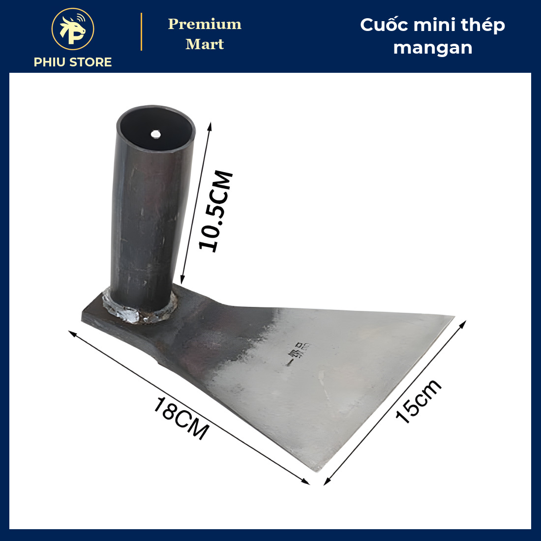 Combo 2 Lưỡi Cuốc Mini Làm Vườn Thép Mangan Sắc Bén - Cuốc Đất, Xạc Cỏ, Không Kèm Cán - PHIU STORE_thumbnail_4
