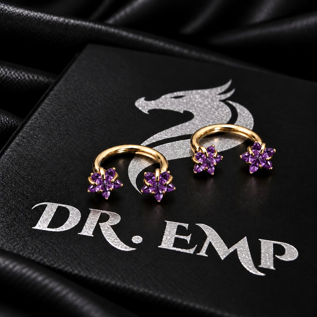 Septum vàng sao tím 8mm