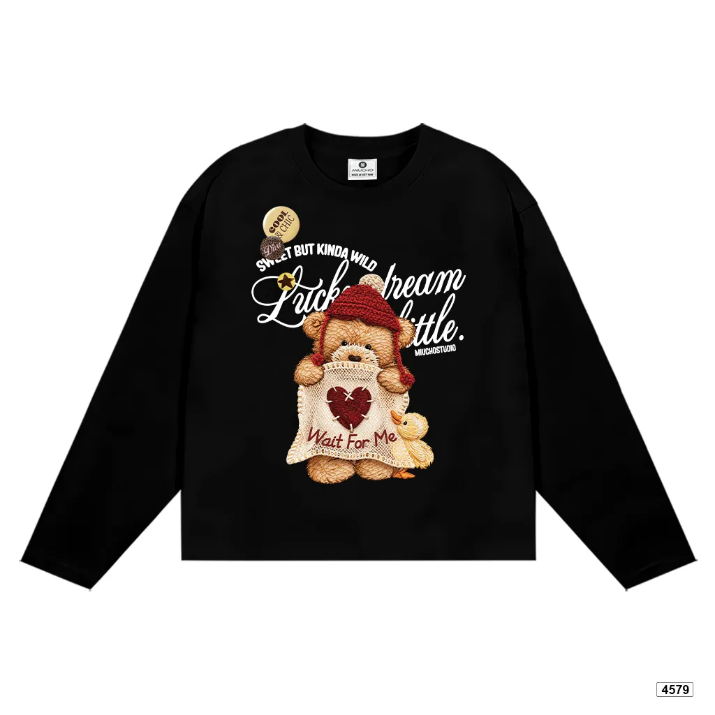Áo tay dài unisex Miucho form boxy cổ tròn vải tici ATD00060 4579_thumbnail_9
