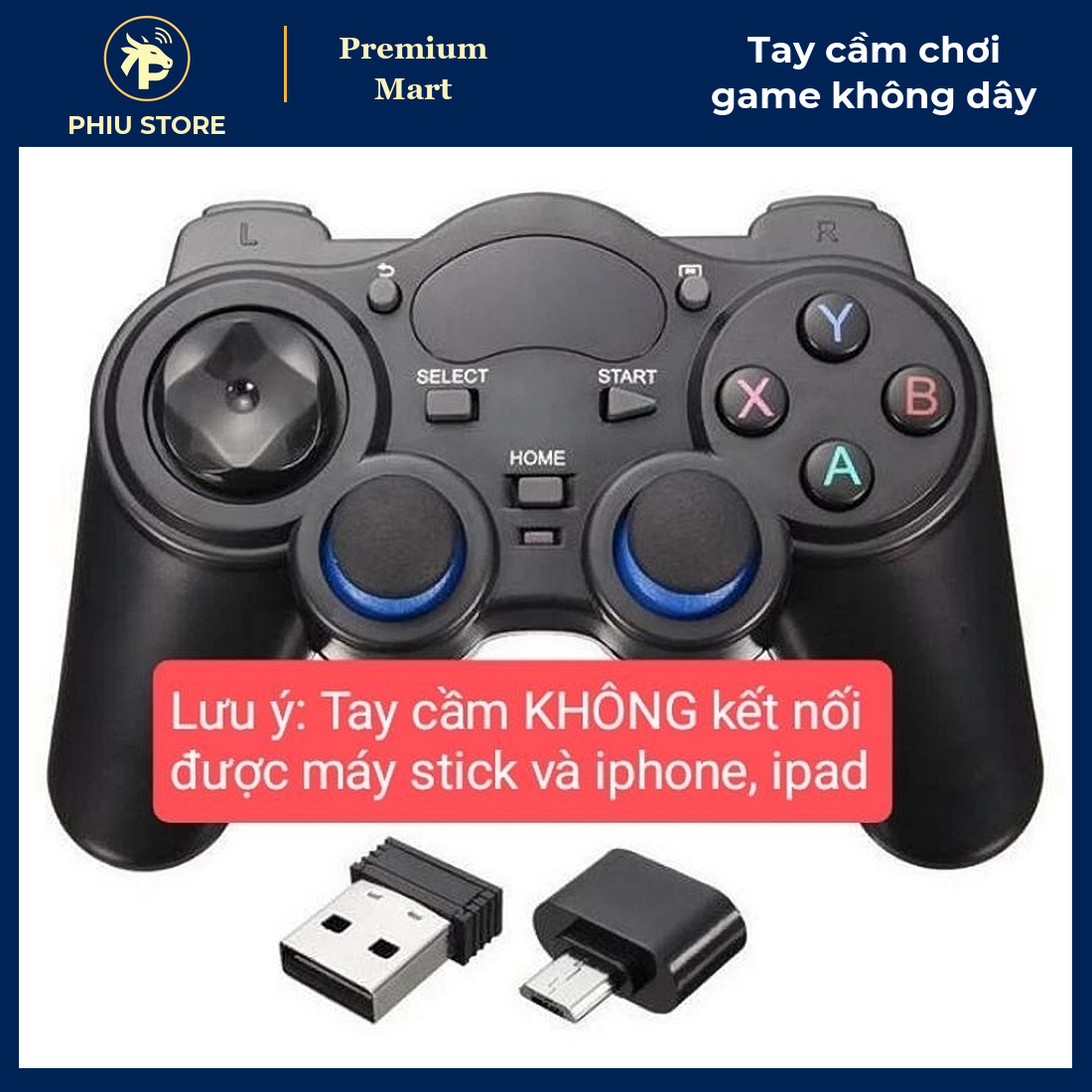 Tay Cầm Chơi Game Không Dây 2.4G Cho Điện Thoại Android, PC, Laptop, Android TV, TV Box, PS3 - PHIU STORE_thumbnail_3