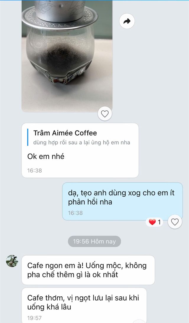 Tin nhắn khách: uống mộc không pha chế thêm gì là ok nhất, vị ngọt lưu lại khá lâu