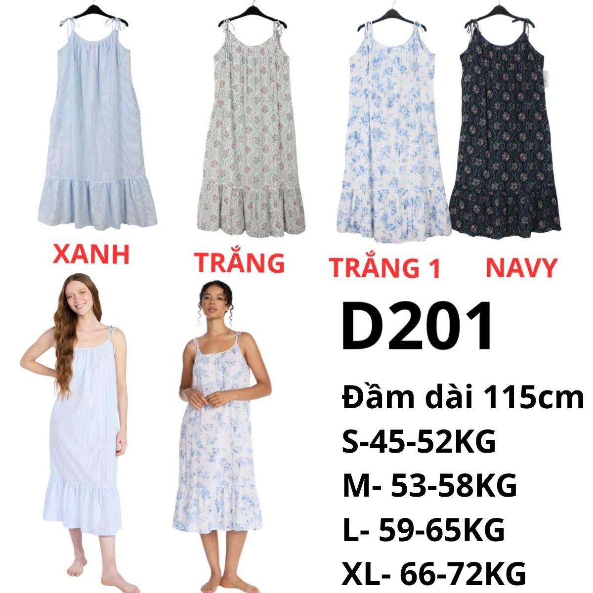 D201 - Đầm 2 dây