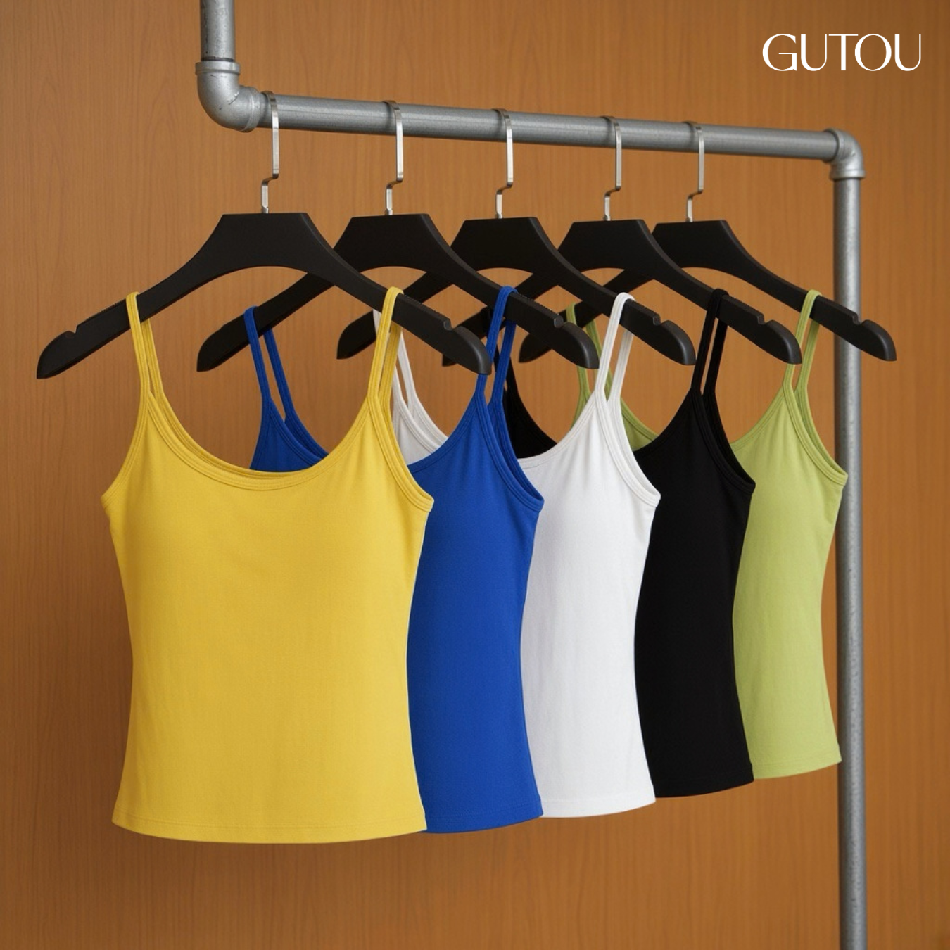 [ GUTOU ] Áo Hai Dây Ôm Body Lưng Dây Đan Chéo Crossback Top