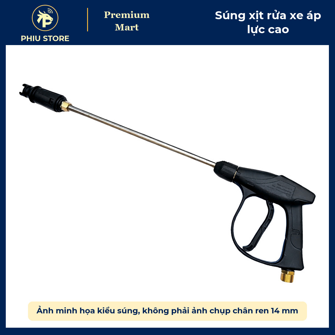 Súng Xịt Rửa Xe Áp Lực Cao, Chọn Súng Đỏ Hoặc Súng Đen, Có Bản Kèm Ống Nối Inox, Ren 22 mm Và 14 mm - PHIU STORE_thumbnail_9