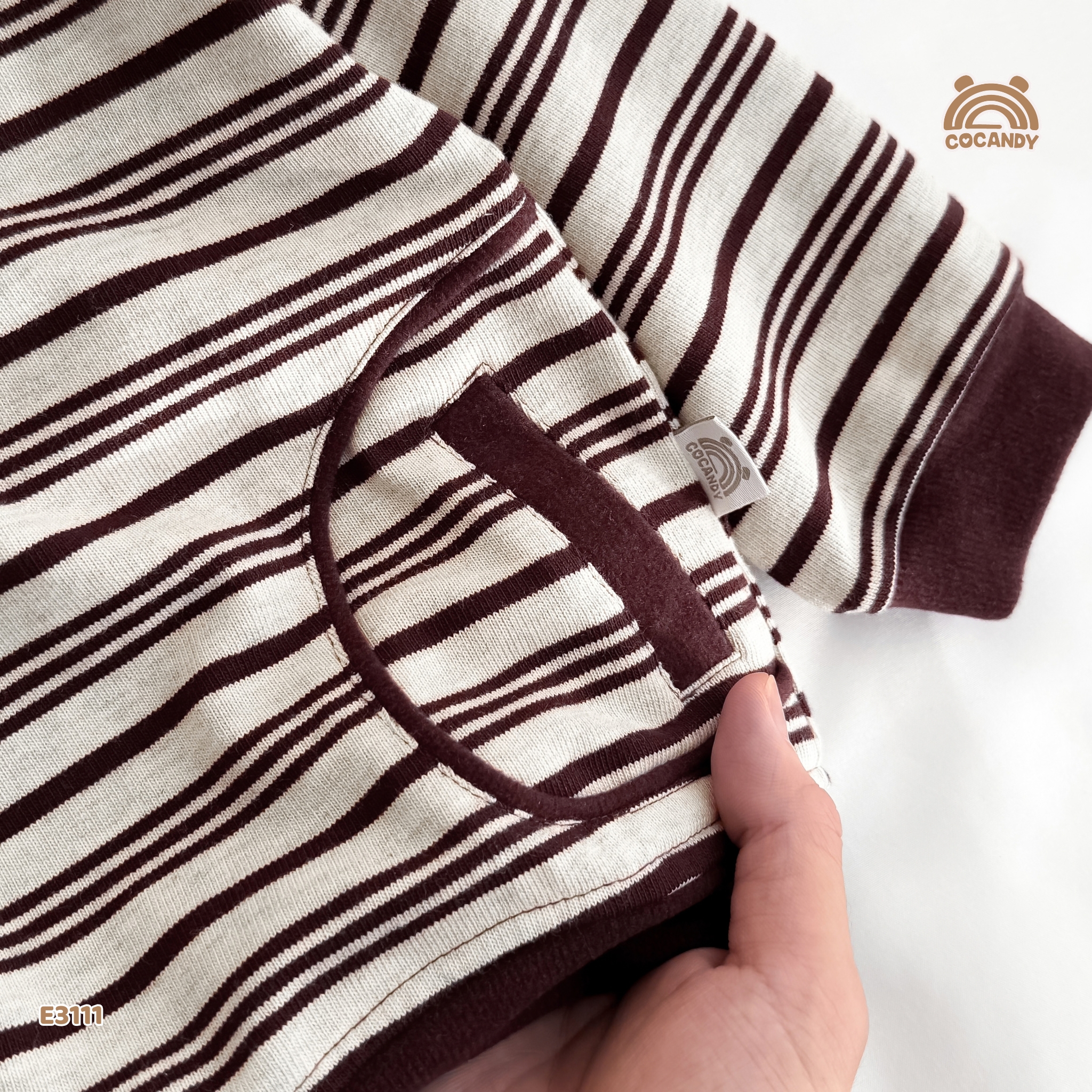 Áo dài kẻ ĐỎ sweater túi ốp sườn_thumbnail_9