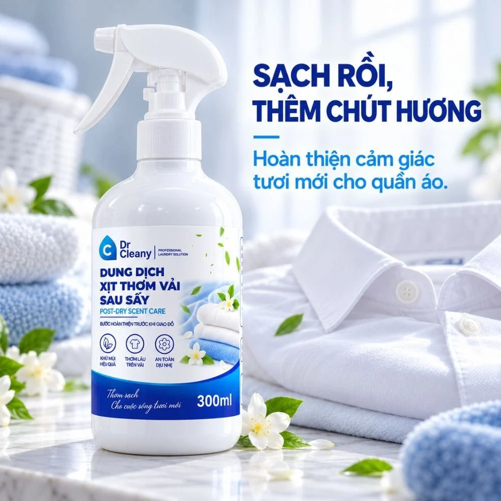 Chai xịt thơm vải sau sấy Dr Cleany 300ml_thumbnail_6