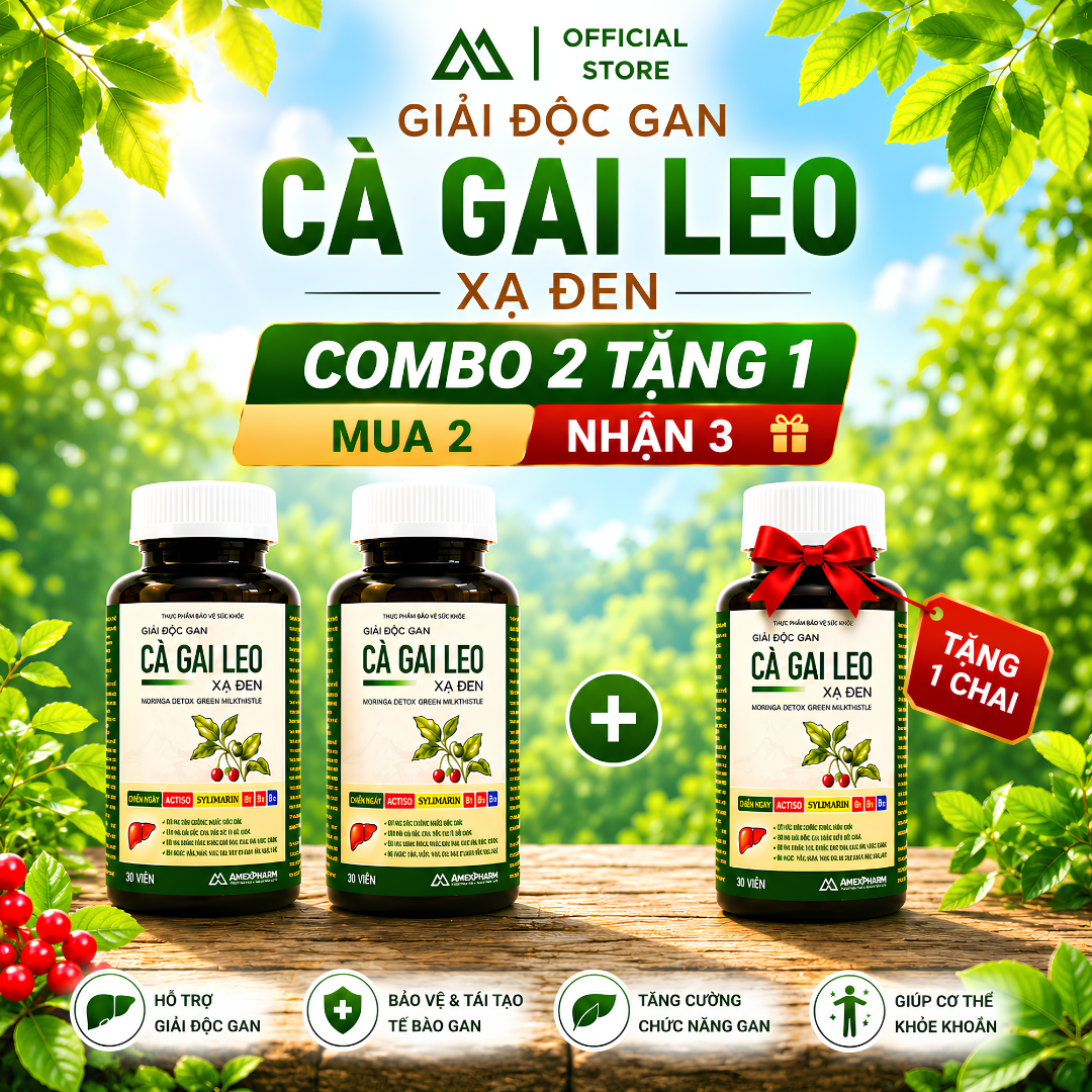 Giải độc gan cà gai leo xạ đen Morringa Detox Green Milk Thistle (Hộp 30 viên)_thumbnail_2