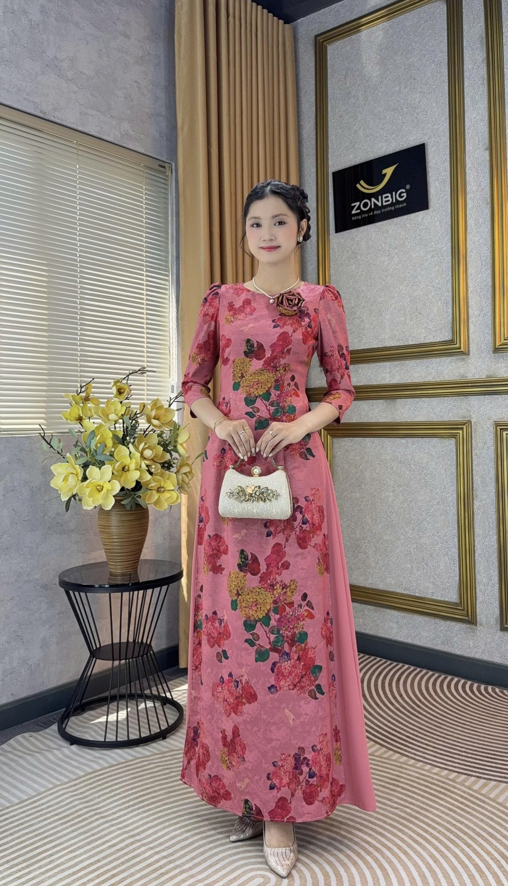 Đầm giả áo dài - Y2234 - Thương hiệu ZONBIG
