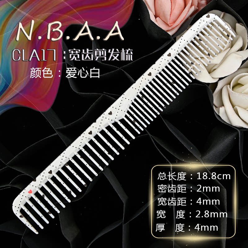 Lược cắt tóc N.B.A.A CLA họa tiết có vạch chia (tặng 6 kẹp cá sấu)_thumbnail_6