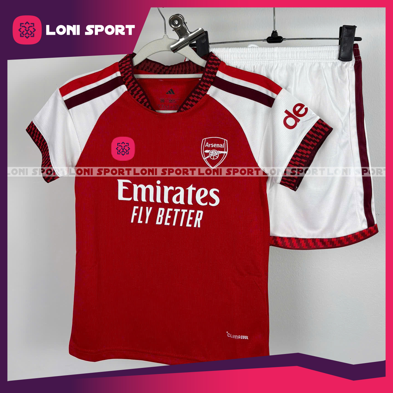 Bộ Kid Arsenal sân nhà đỏ 26/27