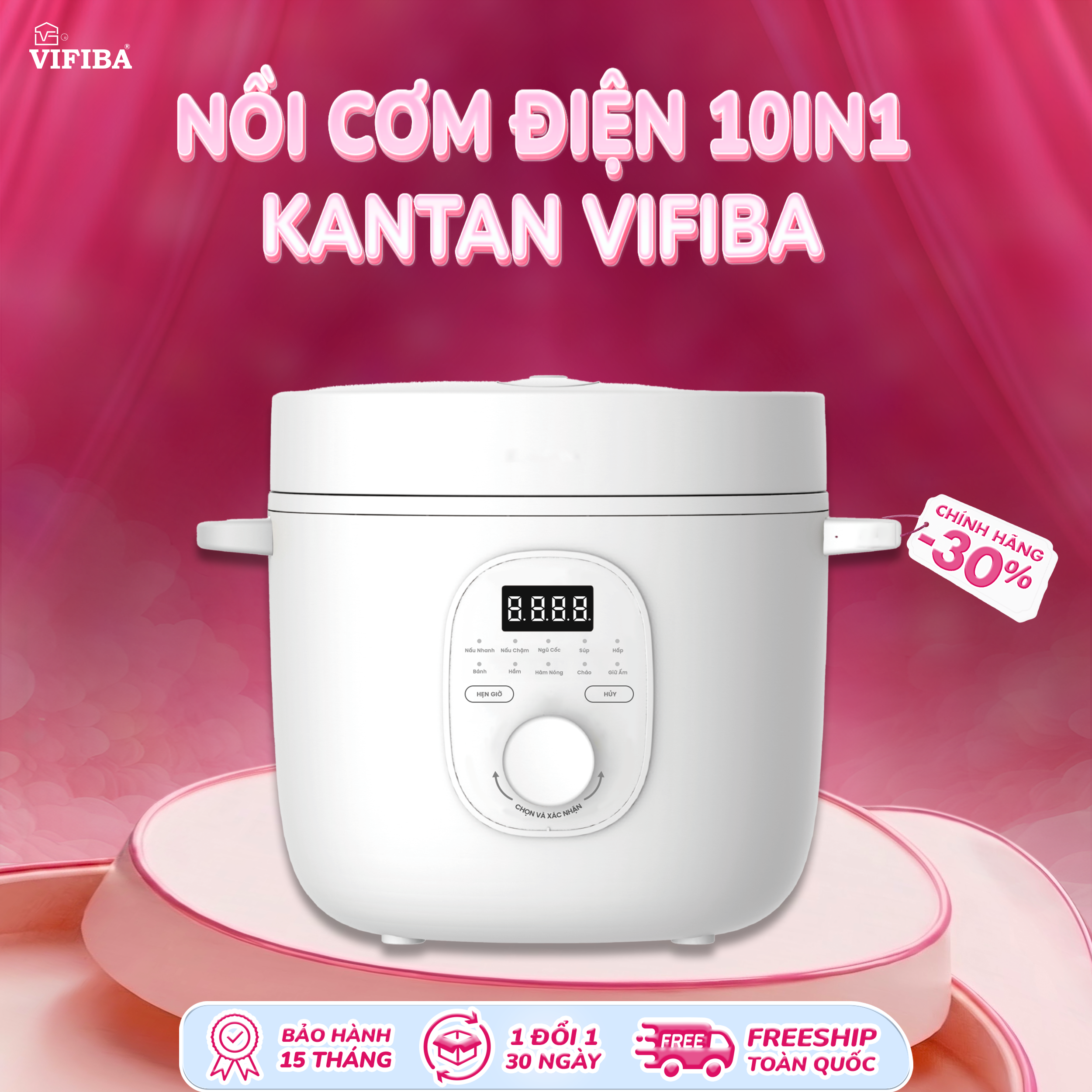 Nồi Cơm Điện Kantan Vifiba 3L