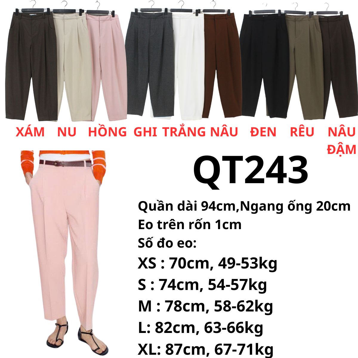 QT243- Quần tây ZR