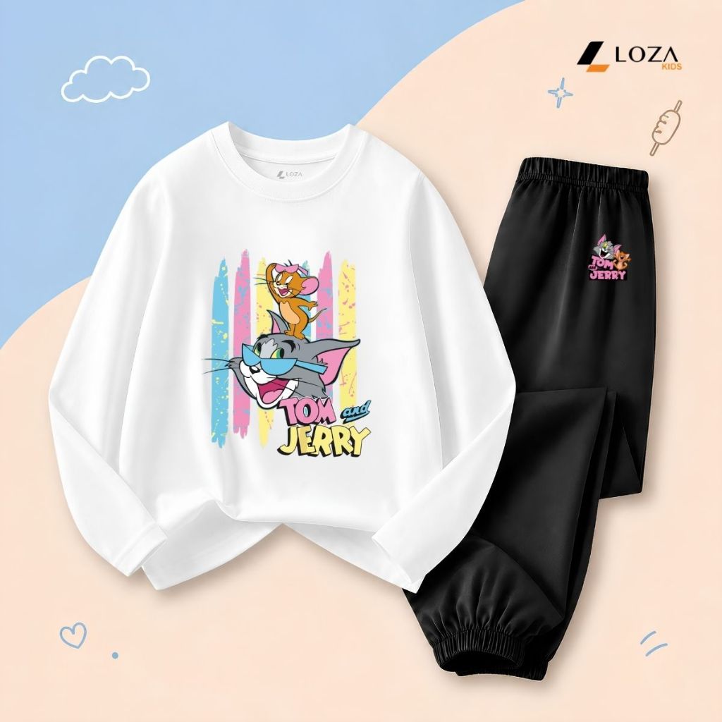 Set bộ Thu - Đông bé trai, bé gái hình Tom & Jerry - Loza Kids BW765_thumbnail_4