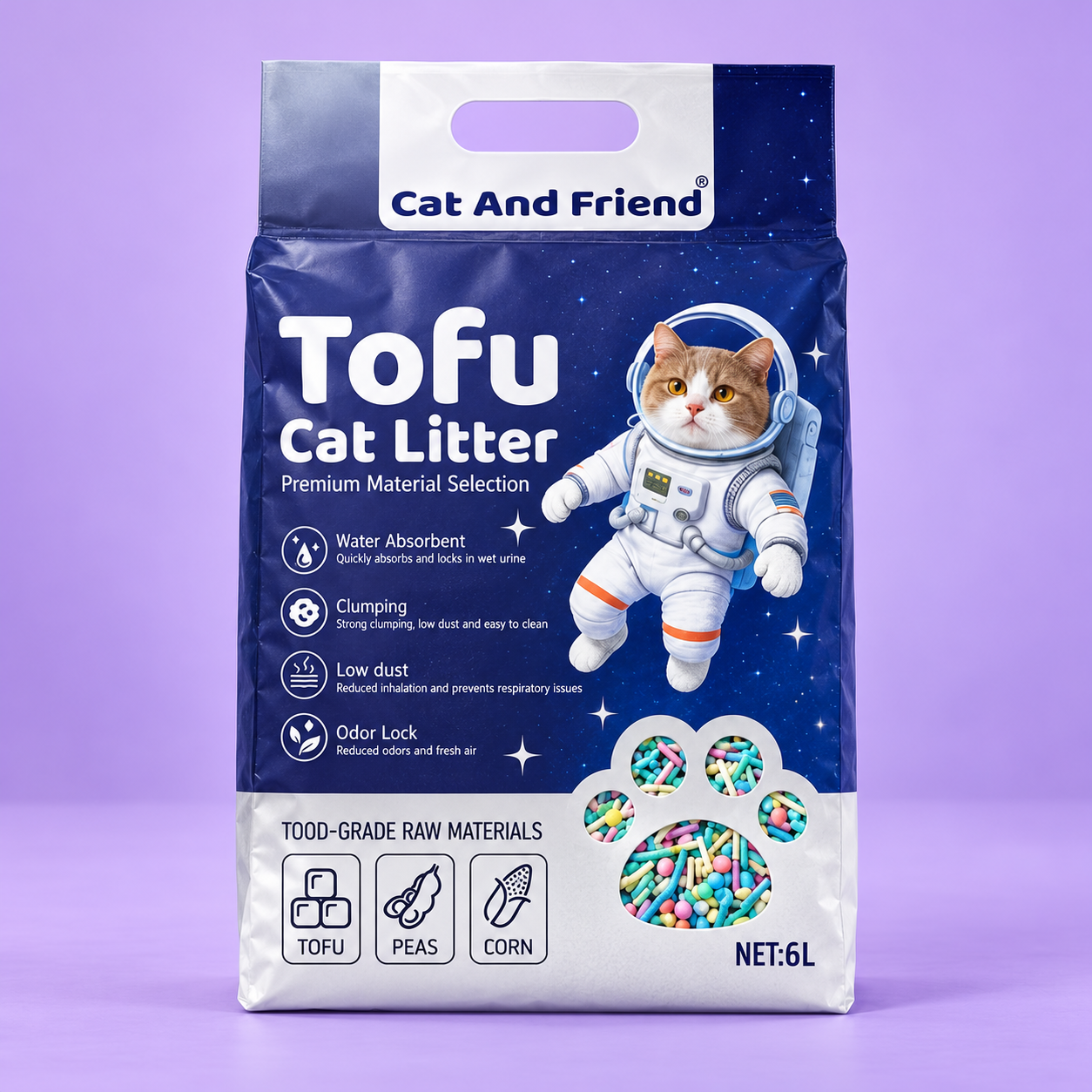Cát Vệ Sinh Đậu Nành TOFU LITTER - 6 Lít (Mùi Cà Phê, Sữa, Trà Xanh, Nho)_thumbnail_3