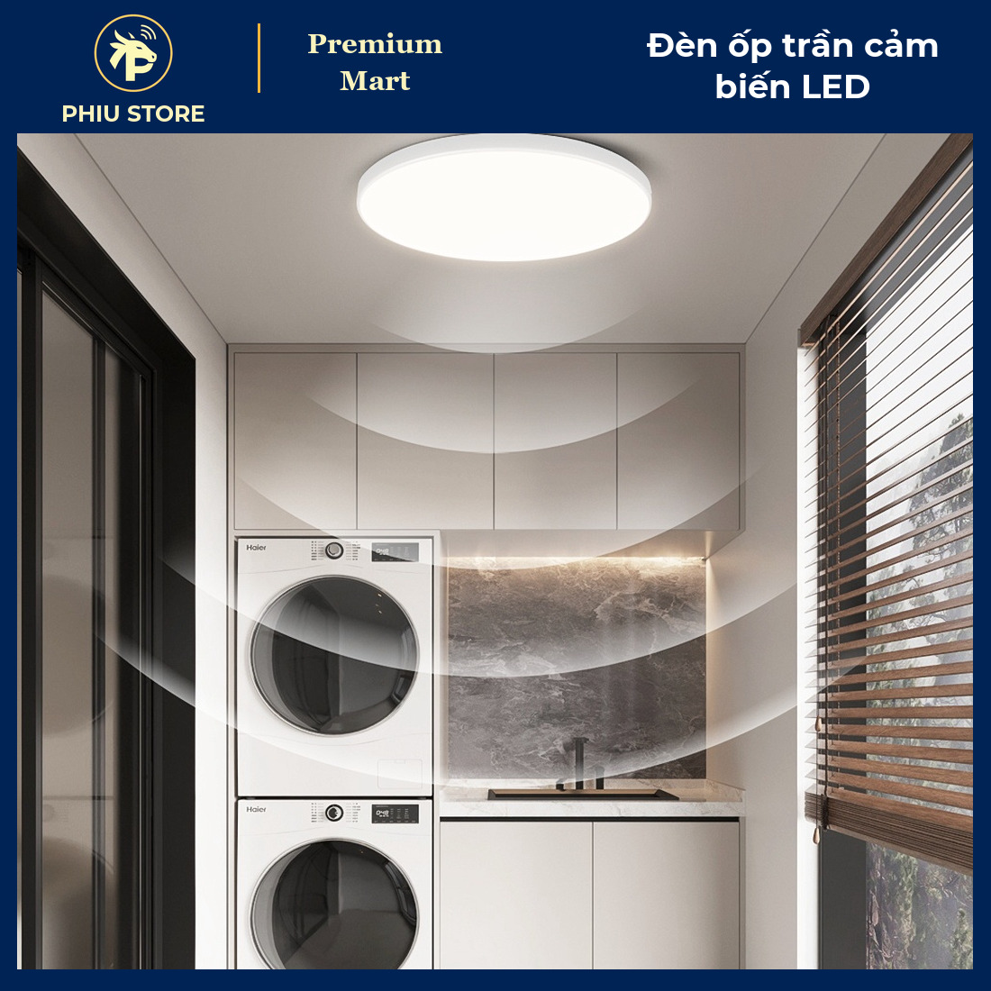 Đèn Ốp Trần LED Cảm Biến Chuyển Động / Radar 220V 12W–40W Ánh Sáng Trắng, Cho Hành Lang, Cầu Thang, Ban Công - PHIU STORE_thumbnail_5