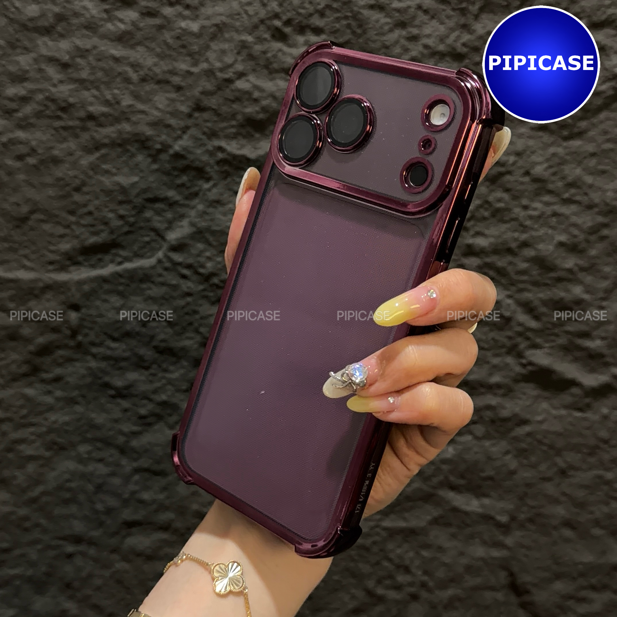 Ốp Lưng iPhone 18 Pro Max - Gu - Đỏ Burgundy