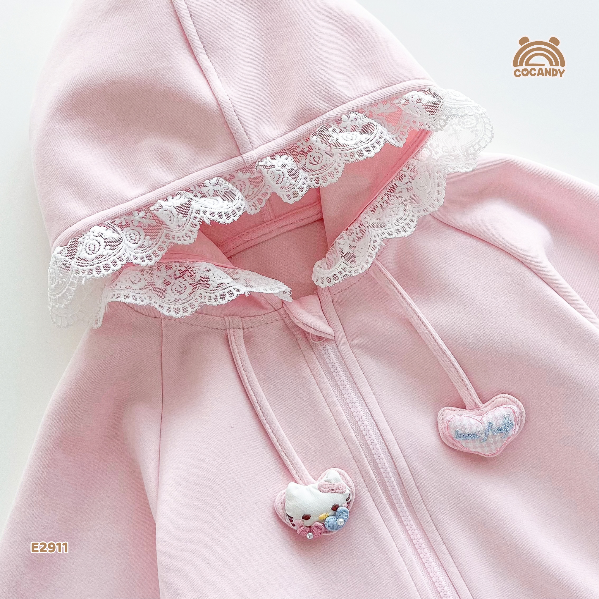 Áo khoác nỉ HỒNG phối bèo ren_thumbnail_4