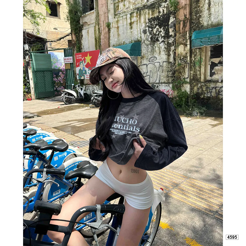 Áo thun dài tay phối màu Miucho hình ngôi sao phong cách Hàn Quốc 4595_thumbnail_3