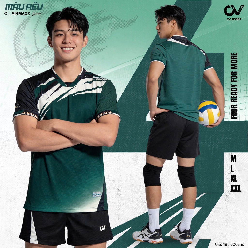 BST Quần Áo Bóng Chuyền CV CV04 Thun Mè C-Airmaxx Thoáng Khí Thể Thao Đương Đại_thumbnail_5