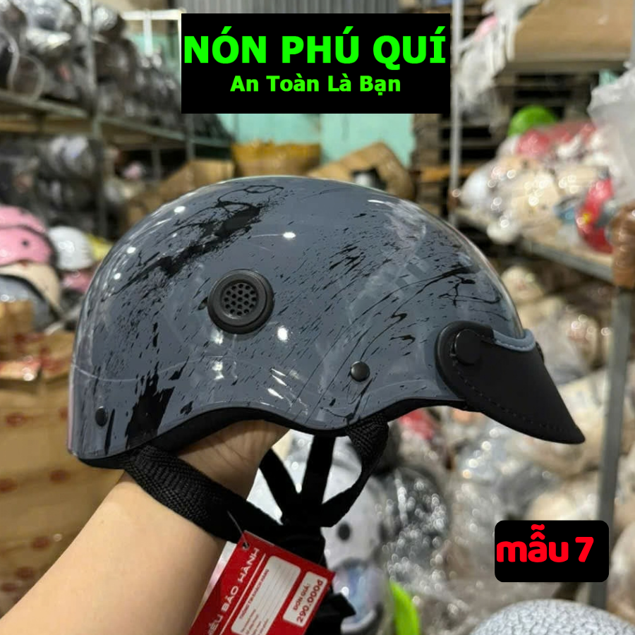Nón 1/2 Nữa Đầu Nhúng Sơn Họa Tiêc Đẹp Nhiều Màu Sắc Lựa Chọn - Nón Phú Quí NBH06_thumbnail_6