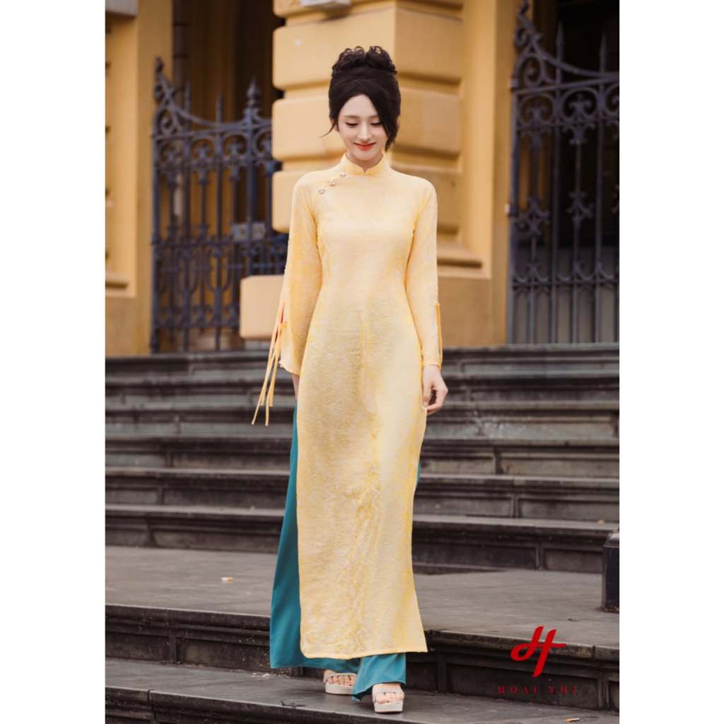 Áo dài cách tân Kim Uyển Y Tôn dáng, tay cách điệu mới lạ, tinh tế đi tiệc, Tết, chụp ảnh | Hoài Thị - BST Sắc