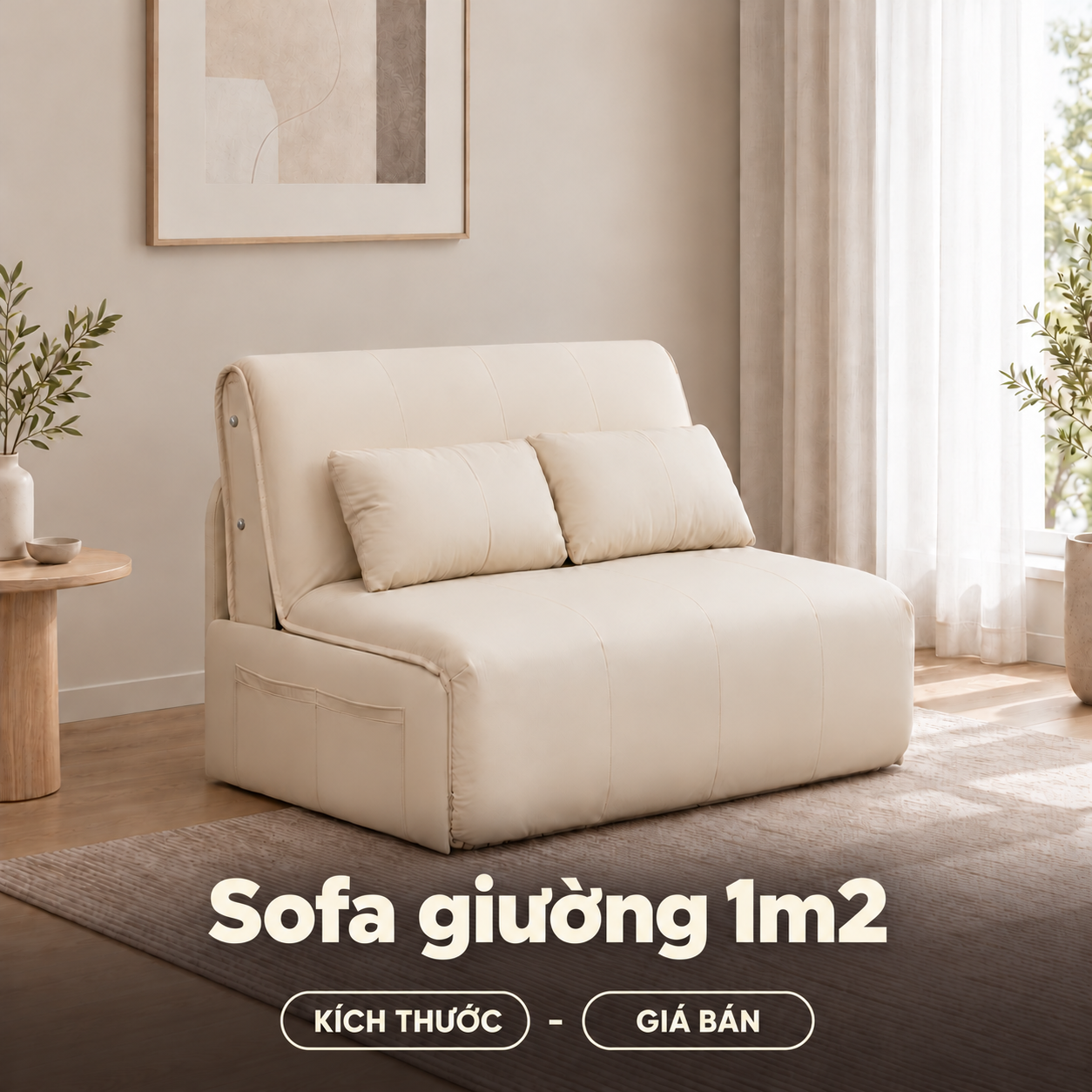Sofa giường 1m2 - Kích thước, mẫu mã và giá bán mới nhất