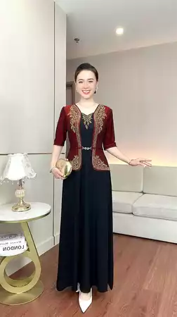 Đầm phối hai tông màu B830_thumbnail_2