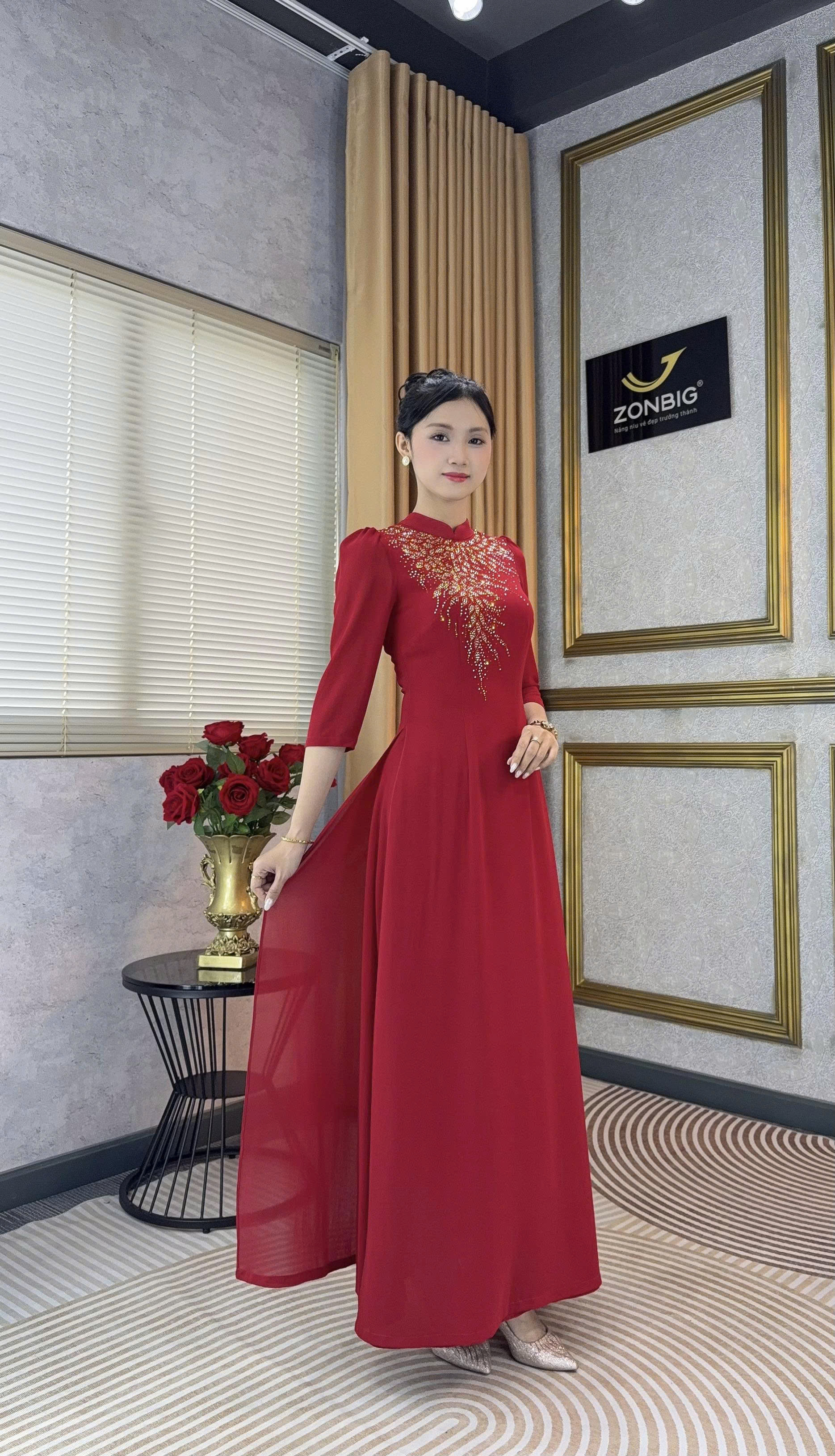 Đầm giả áo dài - Y2232 - Thương hiệu ZONBIG